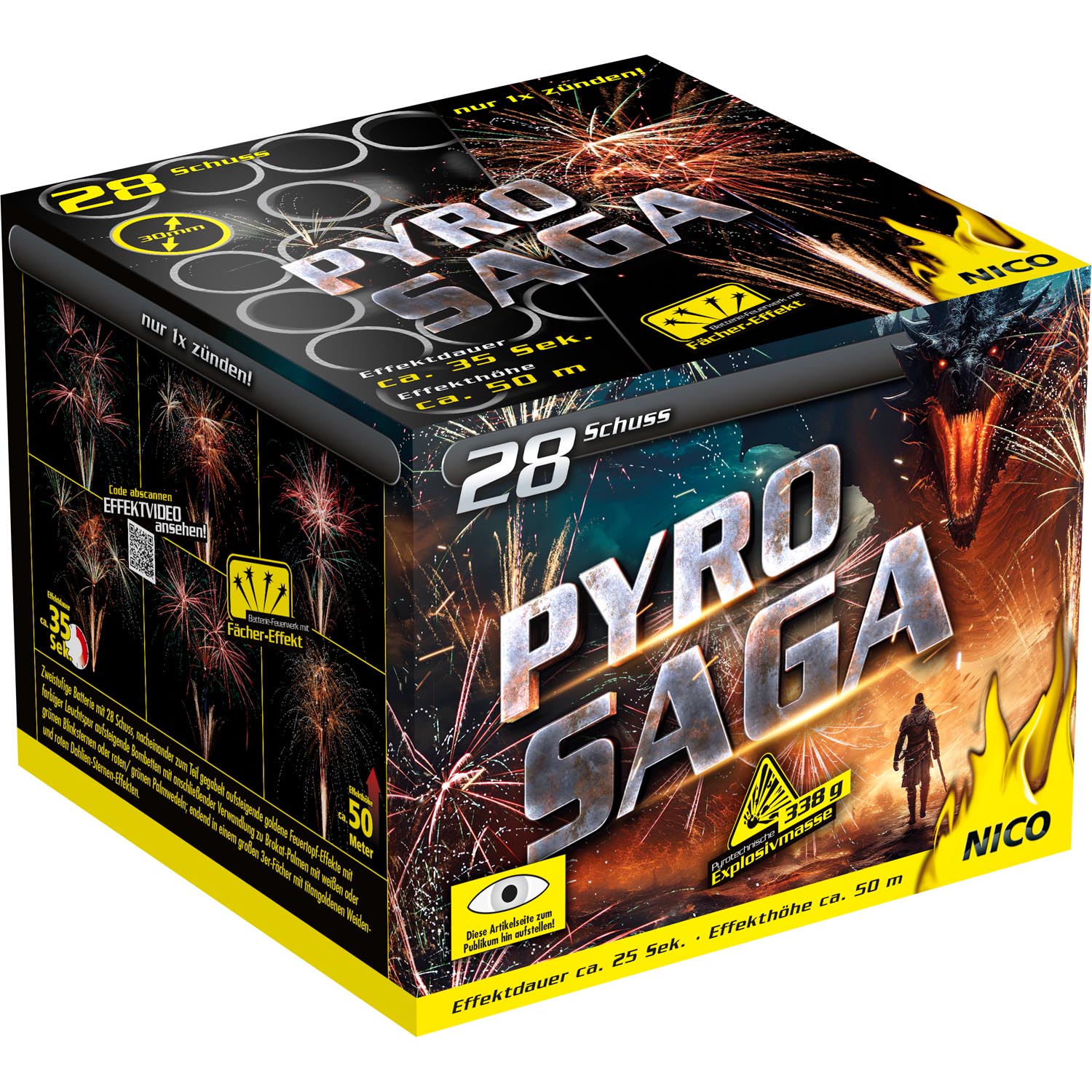 Batteriefeuerwerk Pyro Saga jetzt bestellen bei Funkelfun