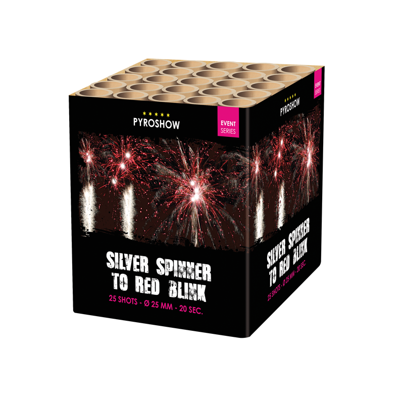 Feuerwerk Silver Spinner to Red Blink w. Blue von Broekhoff online kaufen im Pyroshop von Funkelfun
