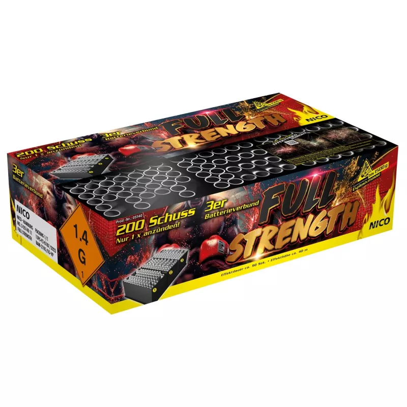 Silvester-Shop Full Strength jetzt online bestellen im Feuerwerk Shop Funkelfun.de