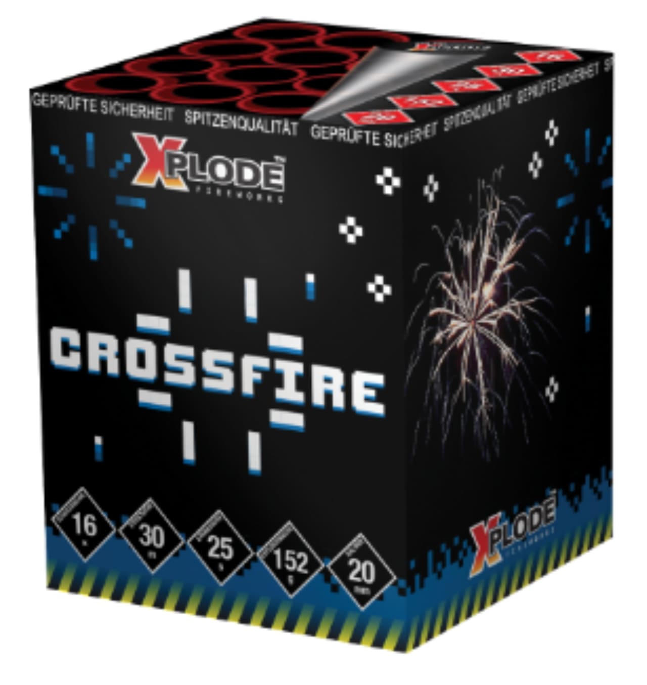 Feuerwerk Crossfire Crossette von Xplode online kaufen im Pyroshop von Funkelfun