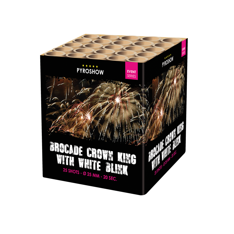 Feuerwerk Brocade Crown King with White Blink von Broekhoff online kaufen im Pyroshop von Funkelfun