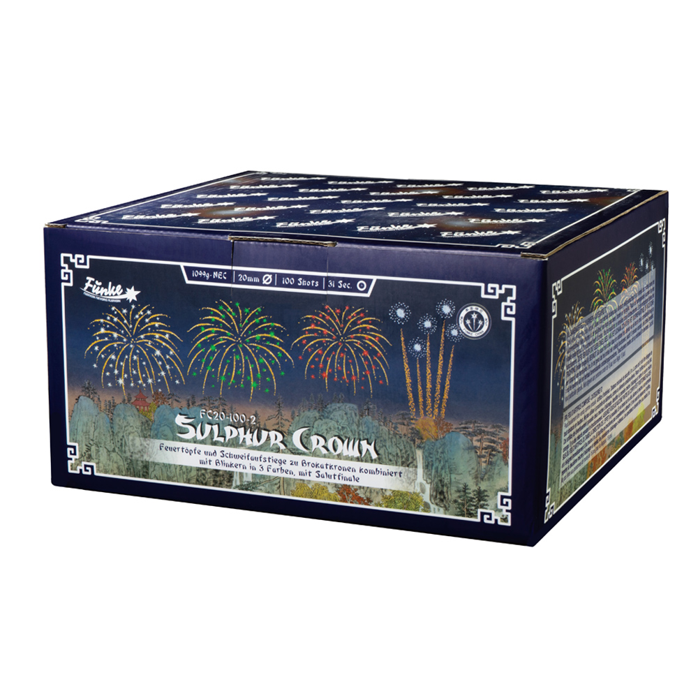 Batteriefeuerwerk Sulphur Crown F2 jetzt bestellen bei Funkelfun