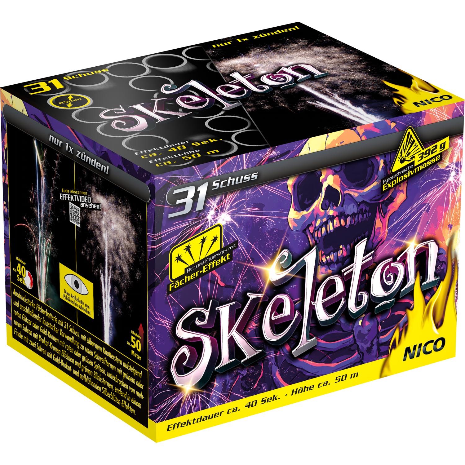 Batteriefeuerwerk Skeleton jetzt bestellen bei Funkelfun