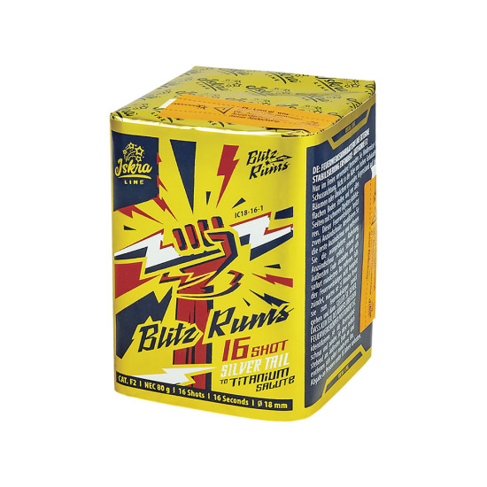 Blitz Rums 16 Shot Feuerwerk – Produktbild bei Funkelfun.de