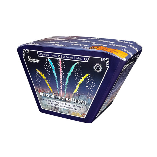 Weissblinker-Regen Feuerwerk – Produktbild bei Funkelfun.de