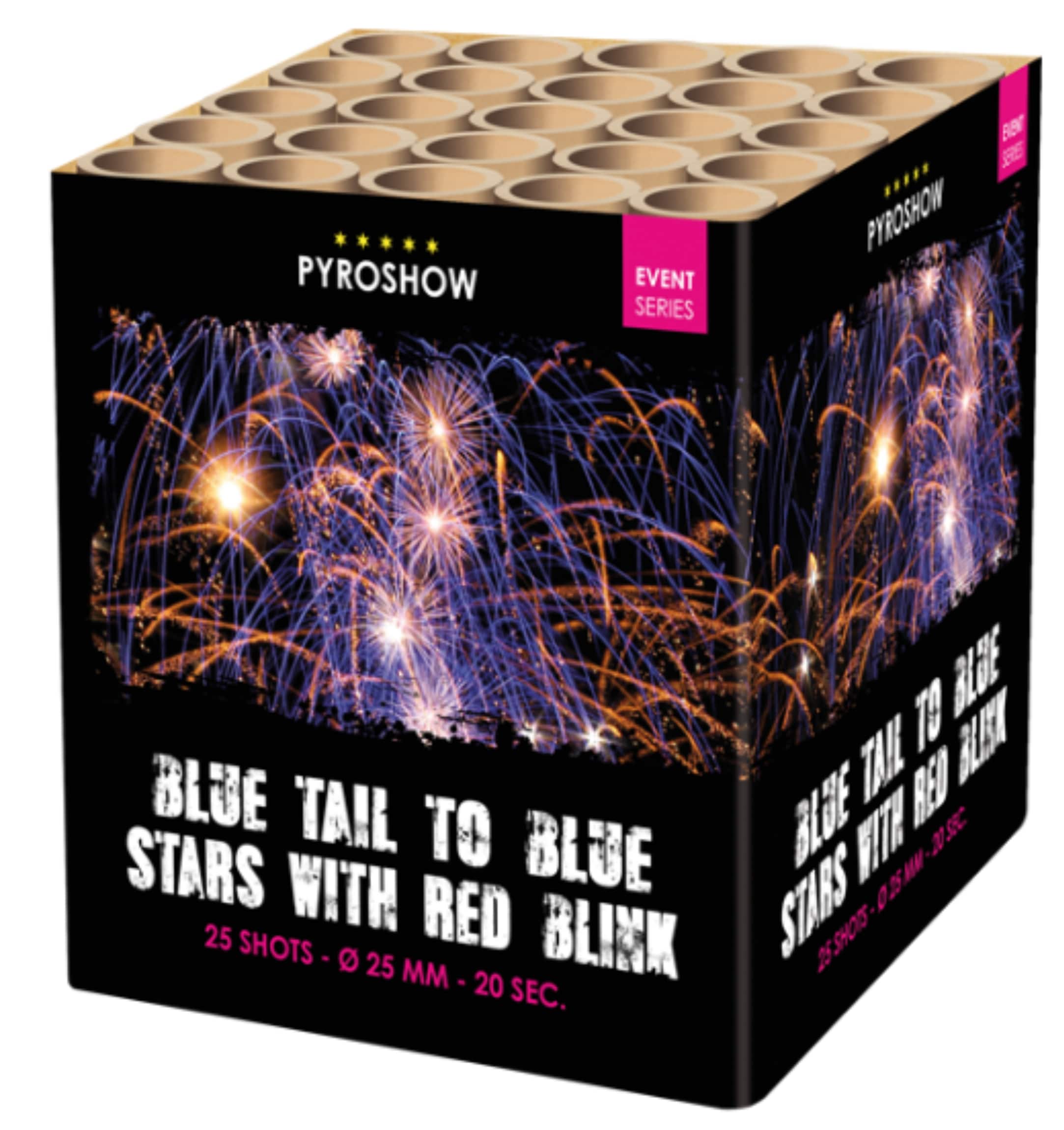 Feuerwerk Blue Stars & Red Blink w.Blue Tail von Broekhoff online kaufen im Pyroshop von Funkelfun