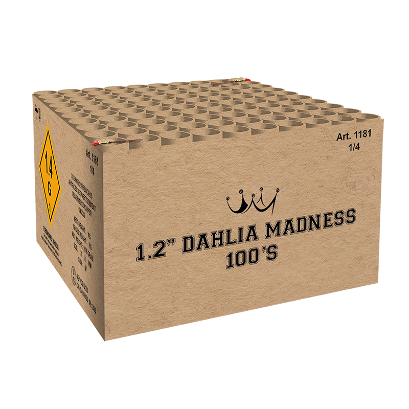 Feuerwerk 1.2" Dahlia Madness 100´S von Broekhoff online kaufen im Pyroshop von Funkelfun