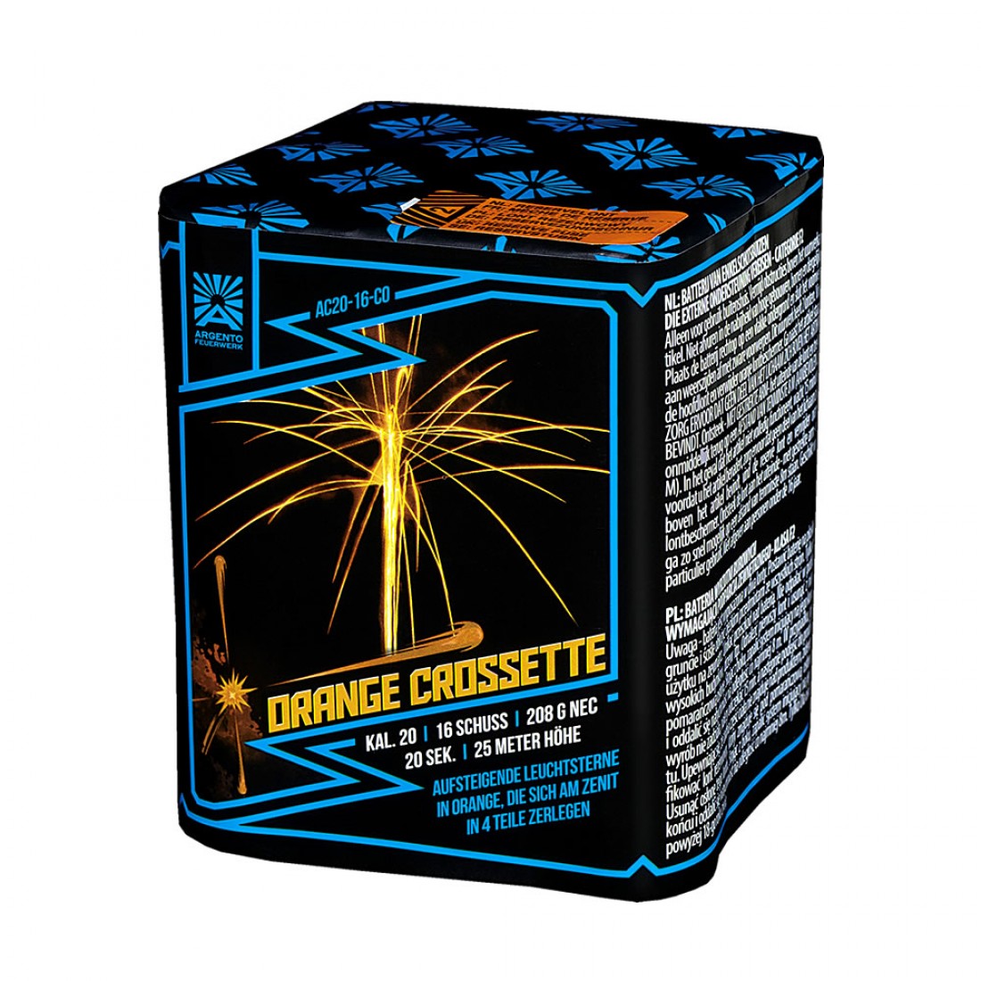 Feuerwerk Orange Crossette von Broekhoff online kaufen im Pyroshop von Funkelfun